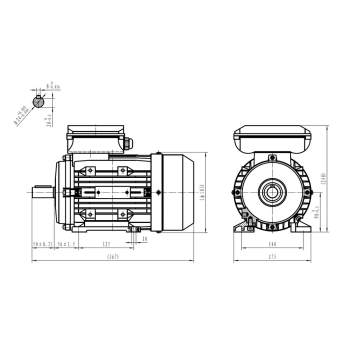 Silnik elektryczny jednofazowy 2,2kW 2800 obr/min. 90B3